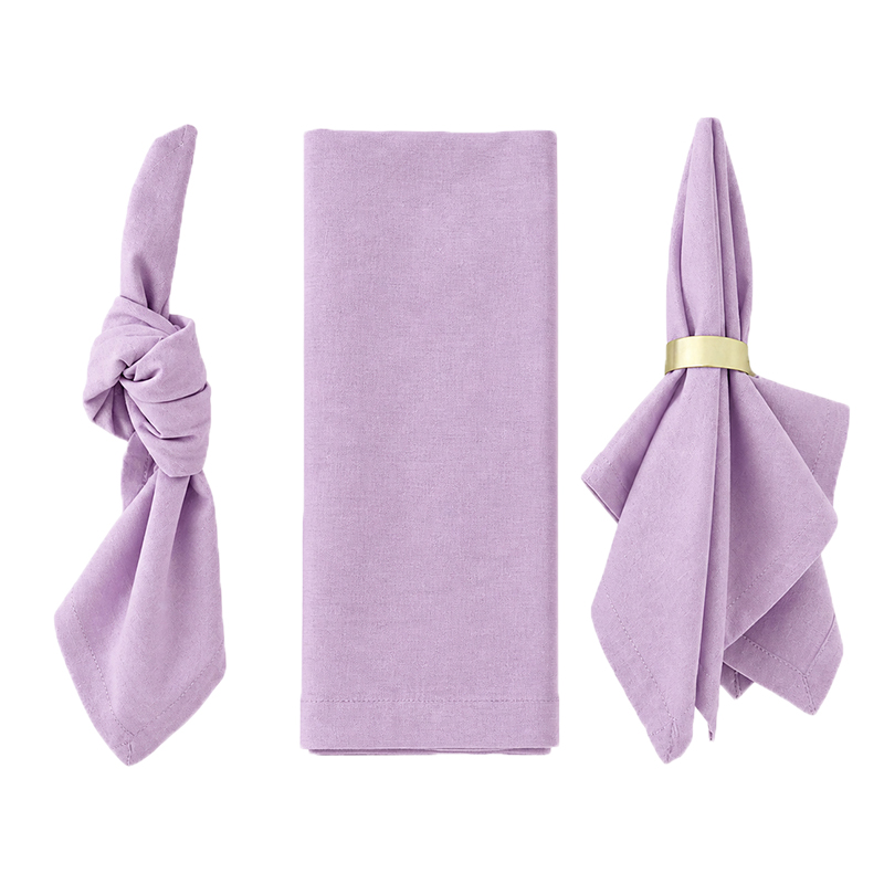 Serviette Leinen 45x45cm |  flieder lavendel lila | mieten | Verleih für Hochzeit und Event