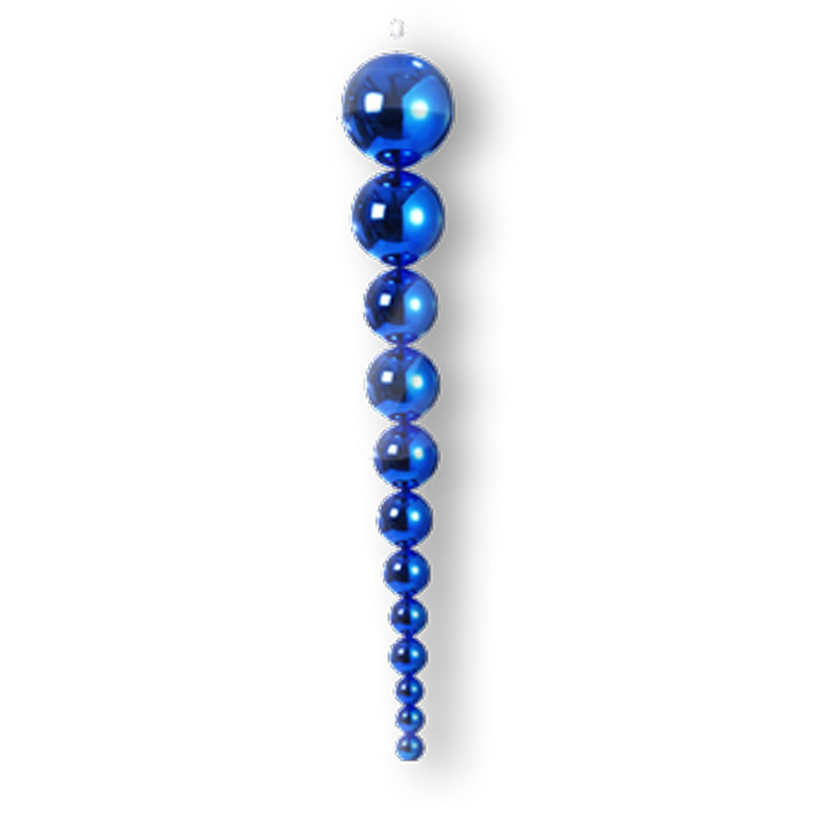 Weihnachtskugelkette | blau glänzend | 43cm und 74cm | Verleid Deko Weihnachtsfeier [mieten]