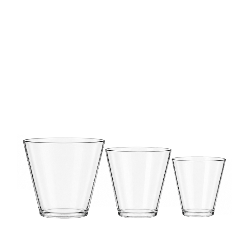Vase konisch Glas klar mieten Tischdeko Hochzeit, Feier