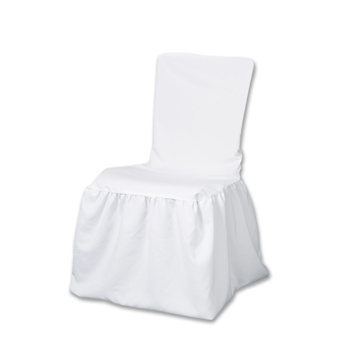 Stuhlhusse romantik universell weiss mit Schleife