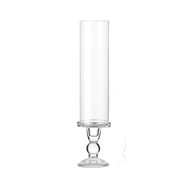 Kerzenständer Elegant Glas mit Glasaufsatz Höhe 41 cm