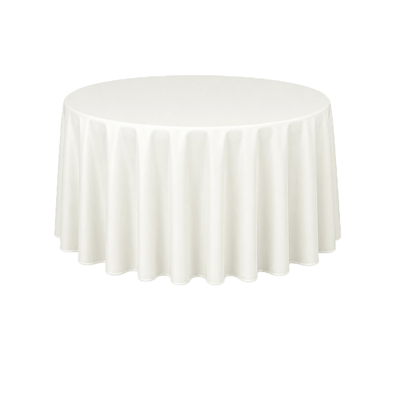 Tischdecke_Polyester_rund_330cm_bodenlang_ivory_mieten_I_Verleih_Hochzeit_Feier_Event_Geburtstag_Catering_Firmenevent