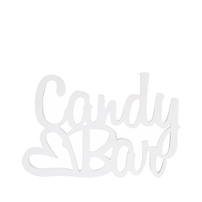 SchildCandybar weiss Vintage Hochzeit, Feier, Geburtstag mieten