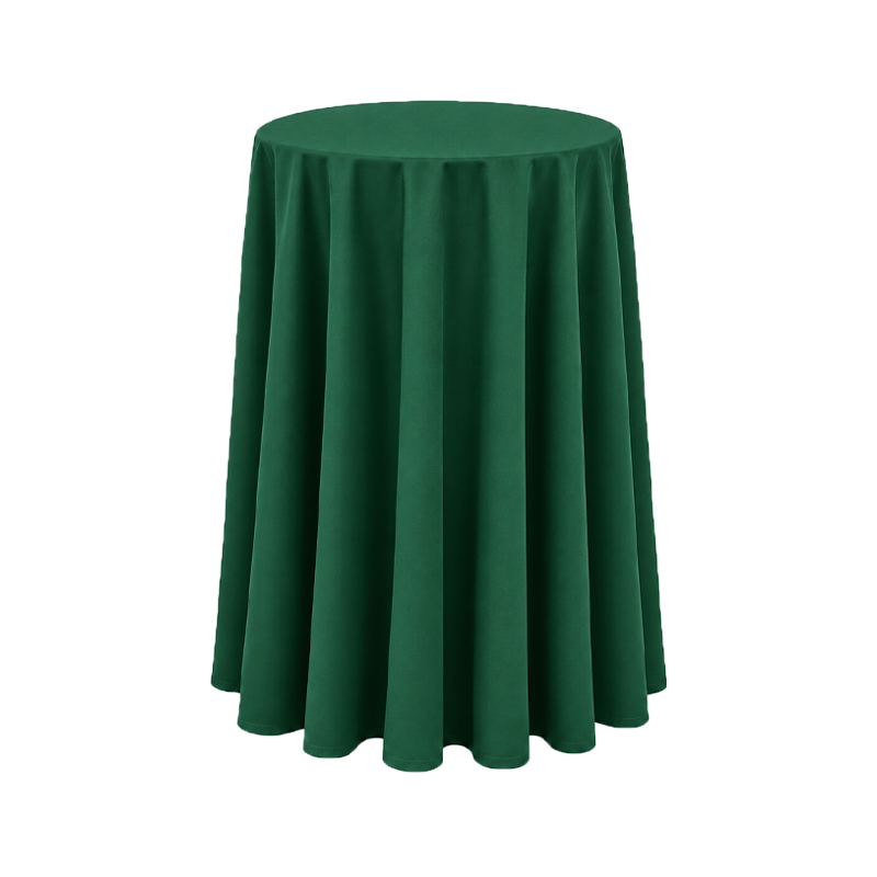 Tischdecke_Polyester_rund_305cm_forestgreen_emerald_dunkelgrün_mieten_I_Verleih_Hochzeit_Feier_Event_Geburtstag_Catering_Firmenevent