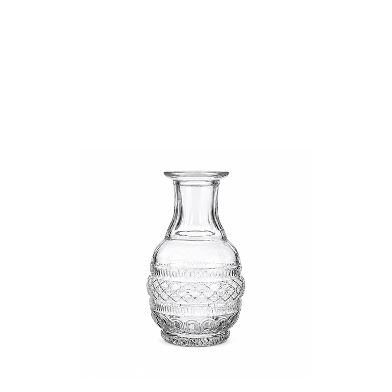 Flaschenvase Kristall bauchig Tischdeko Vintage Hochzeit Feier mieten