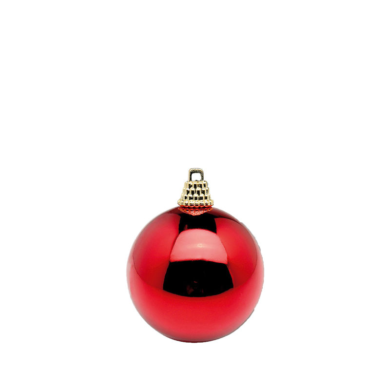 Weihnachskugel rot glänzend | Verleih Dekoration Weihnachtsfeier [mieten]