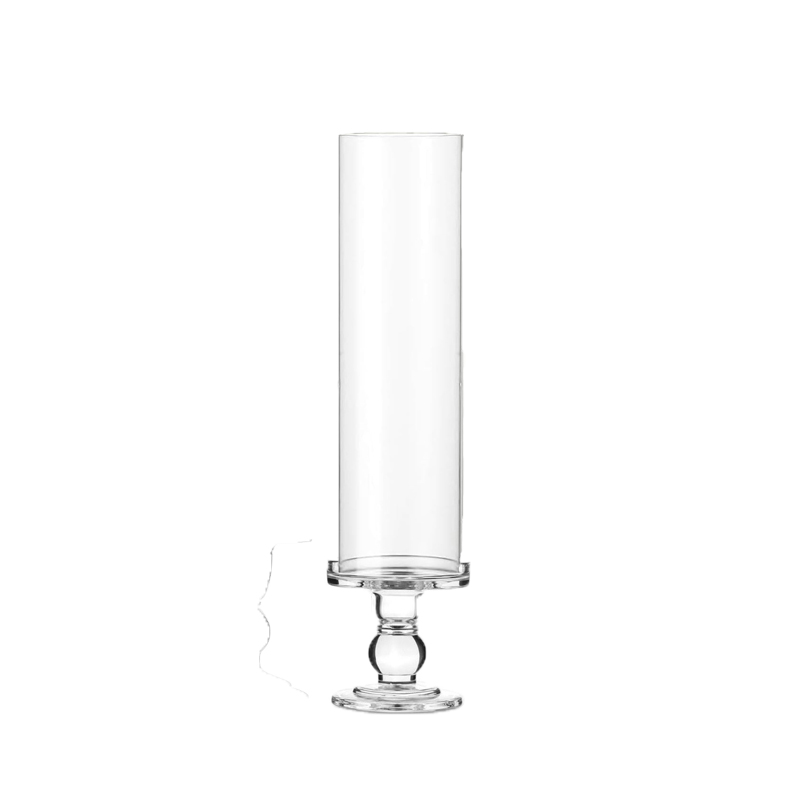 Kerzenständer Elegant Glas mit Glasaufsatz Höhe 38 cm