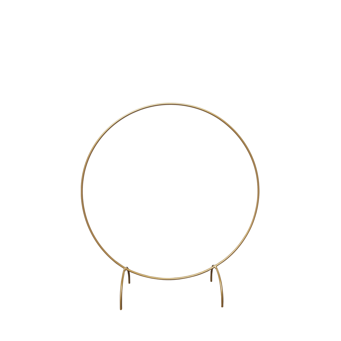 Hoop auf Fuß | Metall gold | 70cm | zum Stellen | Verleih Dekoration Weihnachtsfeier, Event [mieten]