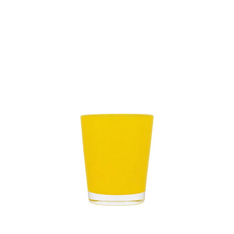 Vase konisch gelb hochwertig mieten Tischdeko Hochzeit, Event, Feier