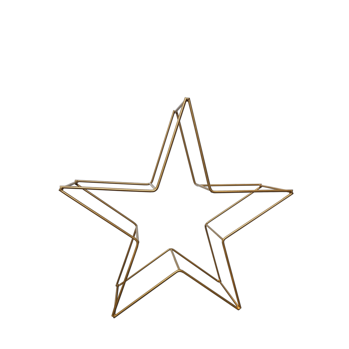 Stern gold | Doppelstern | Metall gold | zum Stellen | Verleih Weihnachstfeier | Weihnachtsdeko | 40cm, 80cm [mieten]