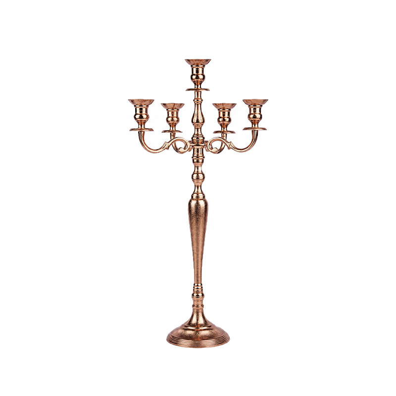 Kerzenständer |  5-arm kupfer rosegold | Kerzenhalter | Kerzenleuchter Hochzeit Feier mieten