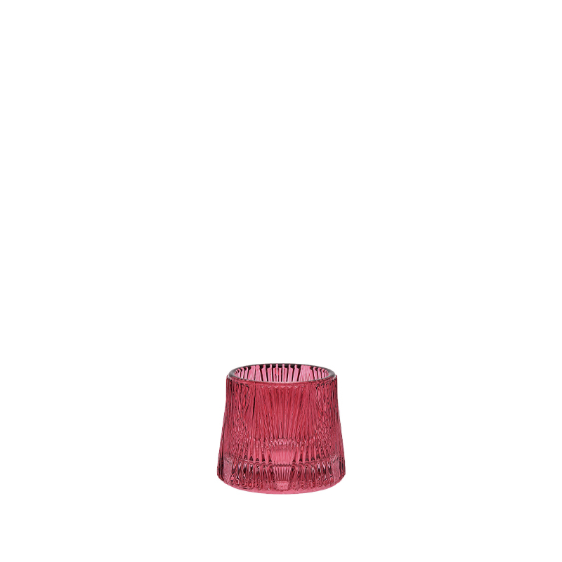 Teelichthalter Motiv, Glas bordeaux/ burgund Hochzeit Feier Tischdeko mieten