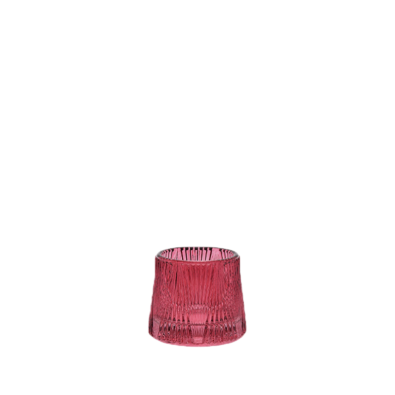 Teelichthalter Motiv, Glas bordeaux/ burgund Hochzeit Feier Tischdeko mieten