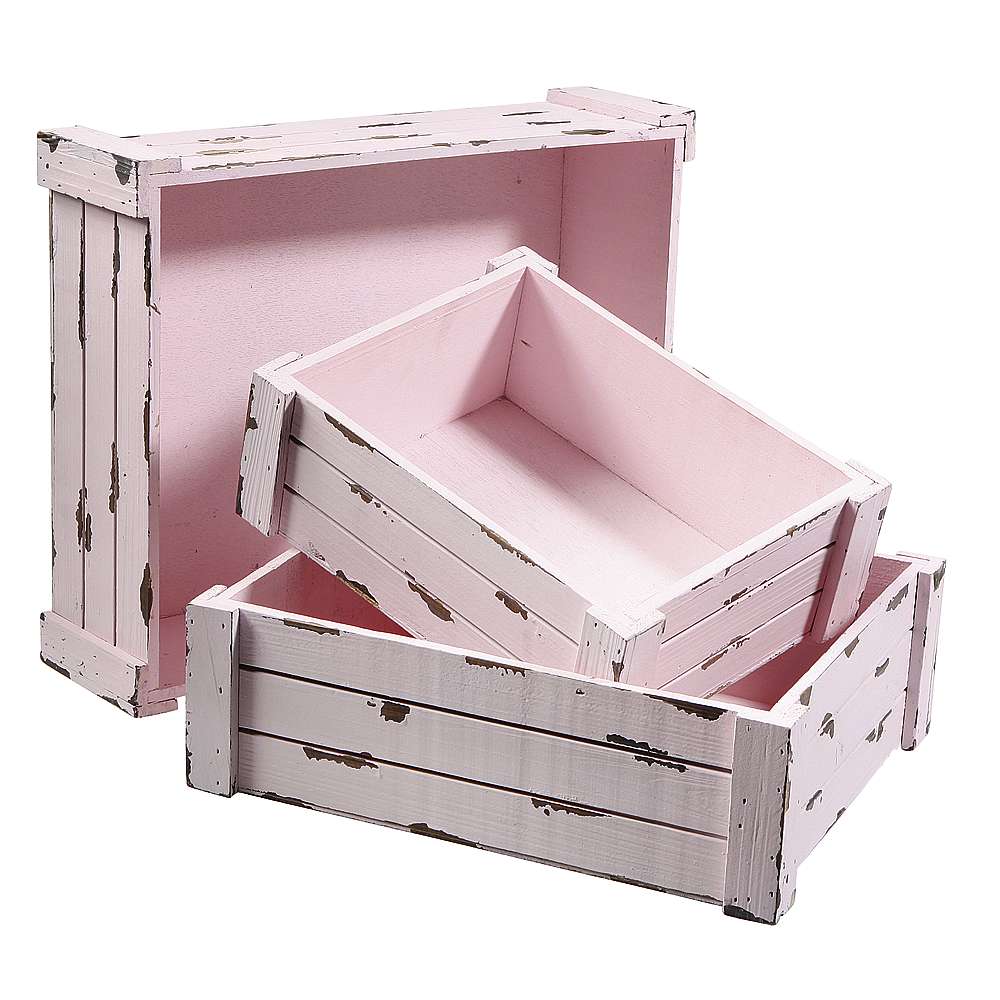 Kisten Set rosa mieten