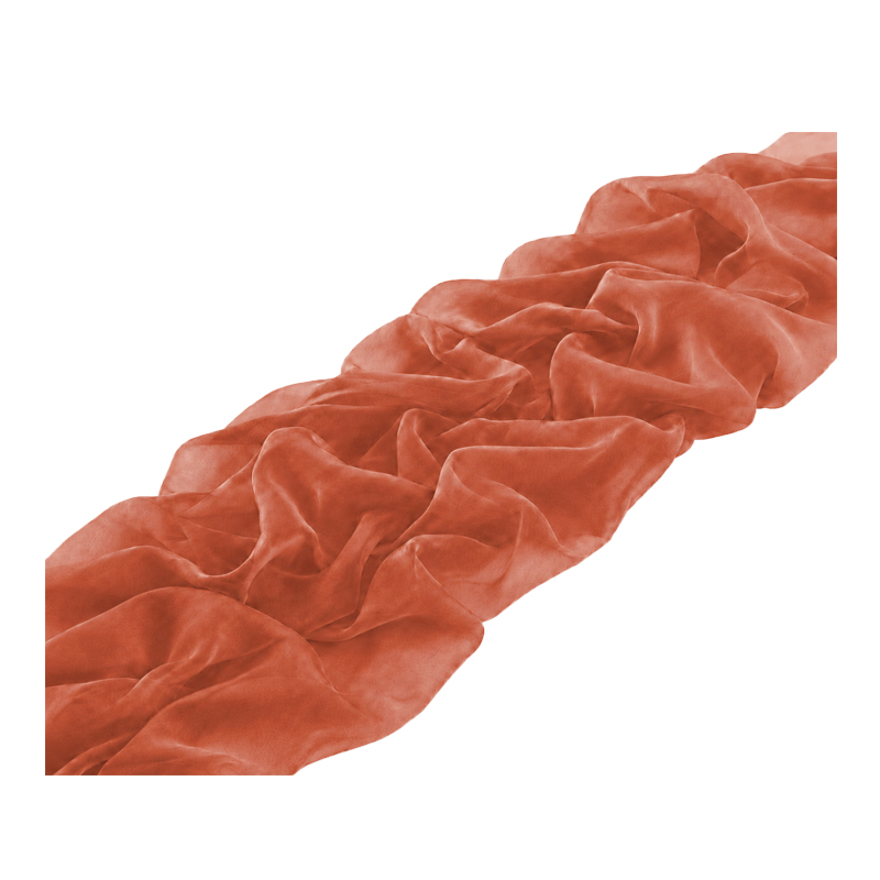 Tischläufer Chiffon 300 x 80 cm in terracotta rost | mieten für Hochzeit Event Geburtstag