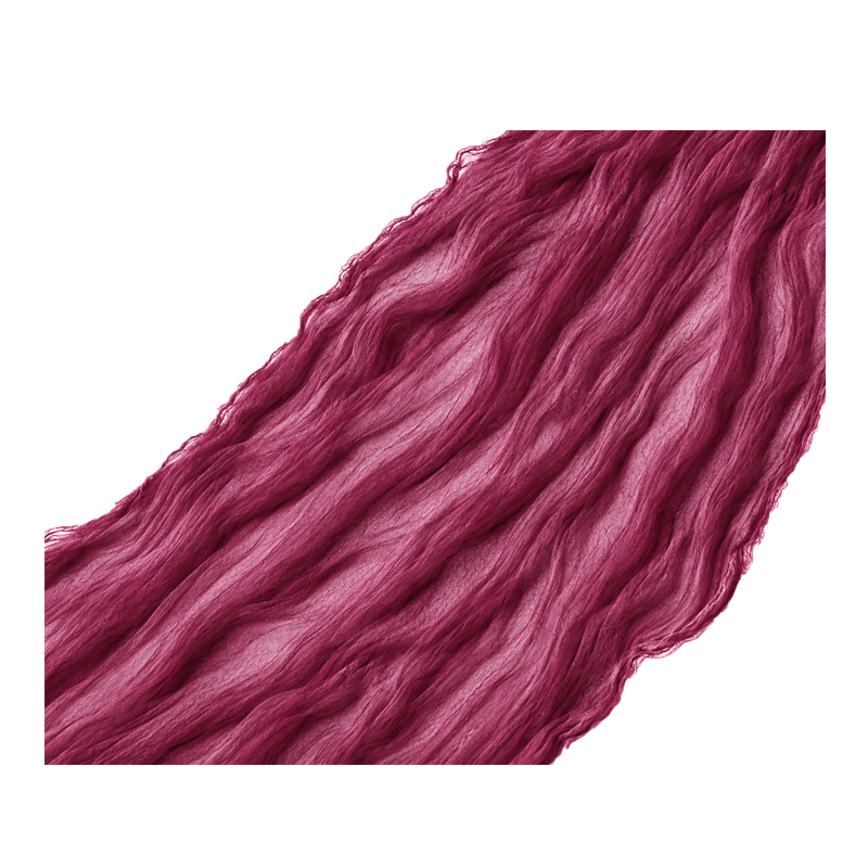 Tischläufer Musselin 300 x 80 cm in aubergine beere | mieten für Hochzeit Event Geburtstag