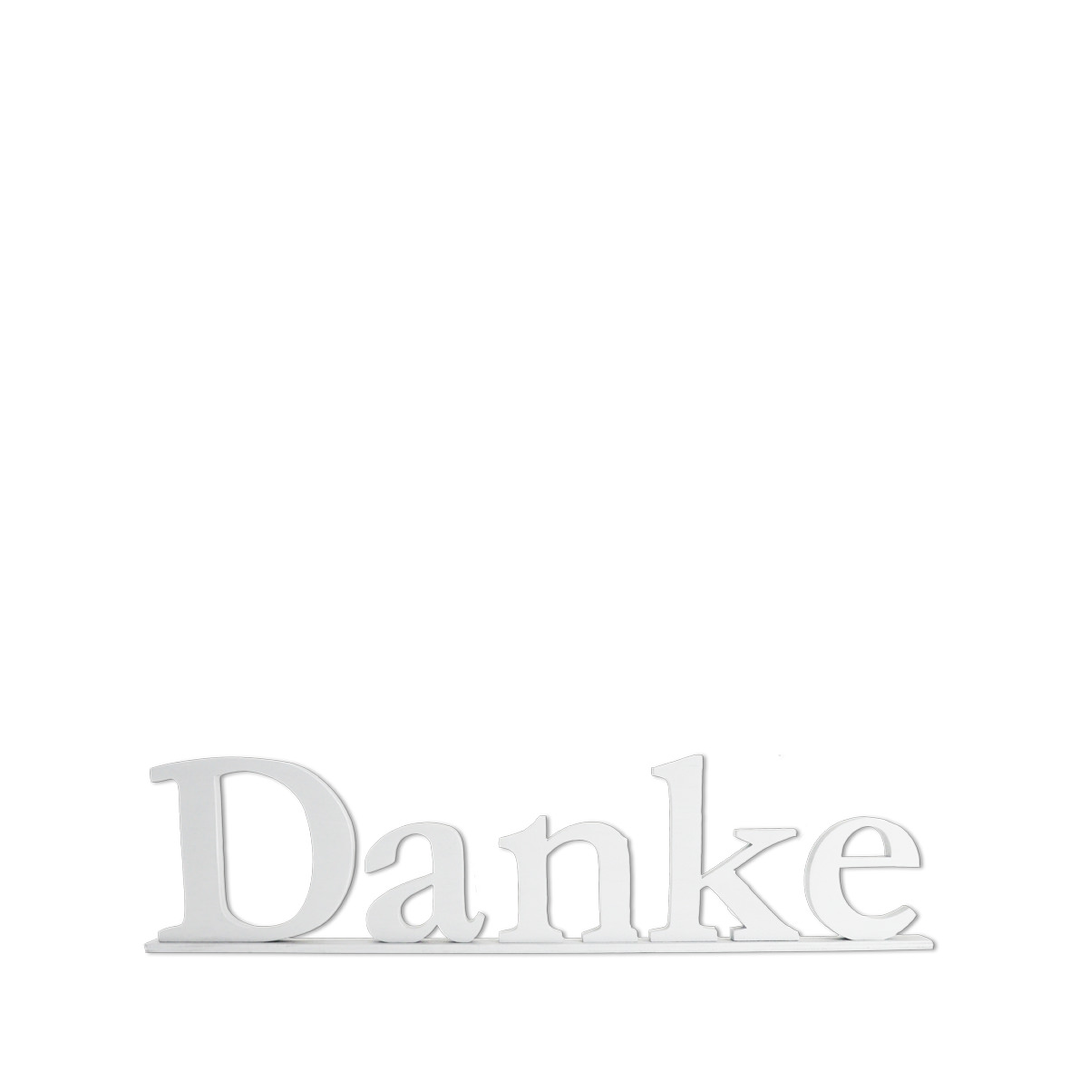 Schriftzug Danke weiss mieten Deko Hochzeit Geschenketisch