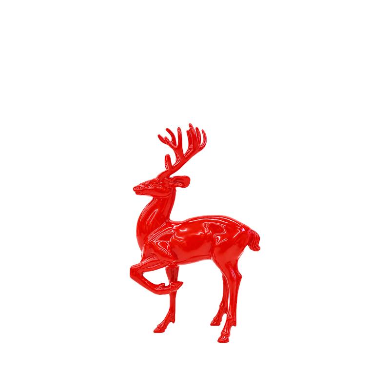 Hirsch rot | 18cm | zum Stellen | Verleih Tischdekoration Weihnachtsfeier [mieten]