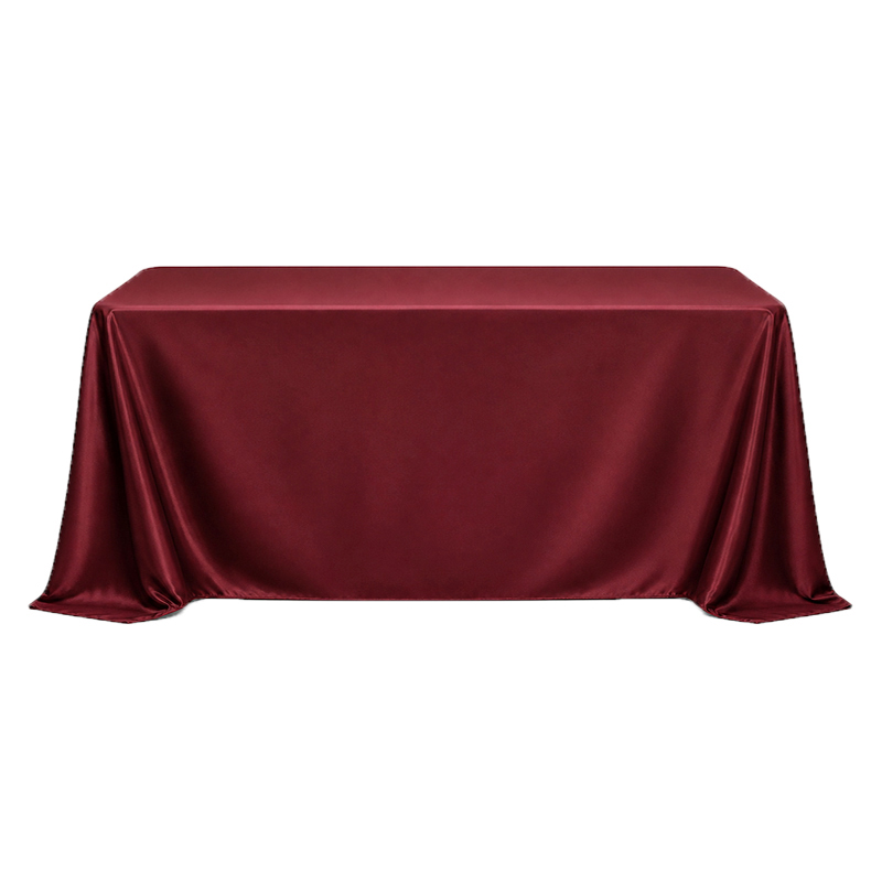 Tischdecke_Lamour_Satin_rechteckig_230x395cm_bodenlang_burgundy_bordeaux_mieten_I_Verleih_Hochzeit_Feier_Event_Geburtstag_Catering_Firmenevent