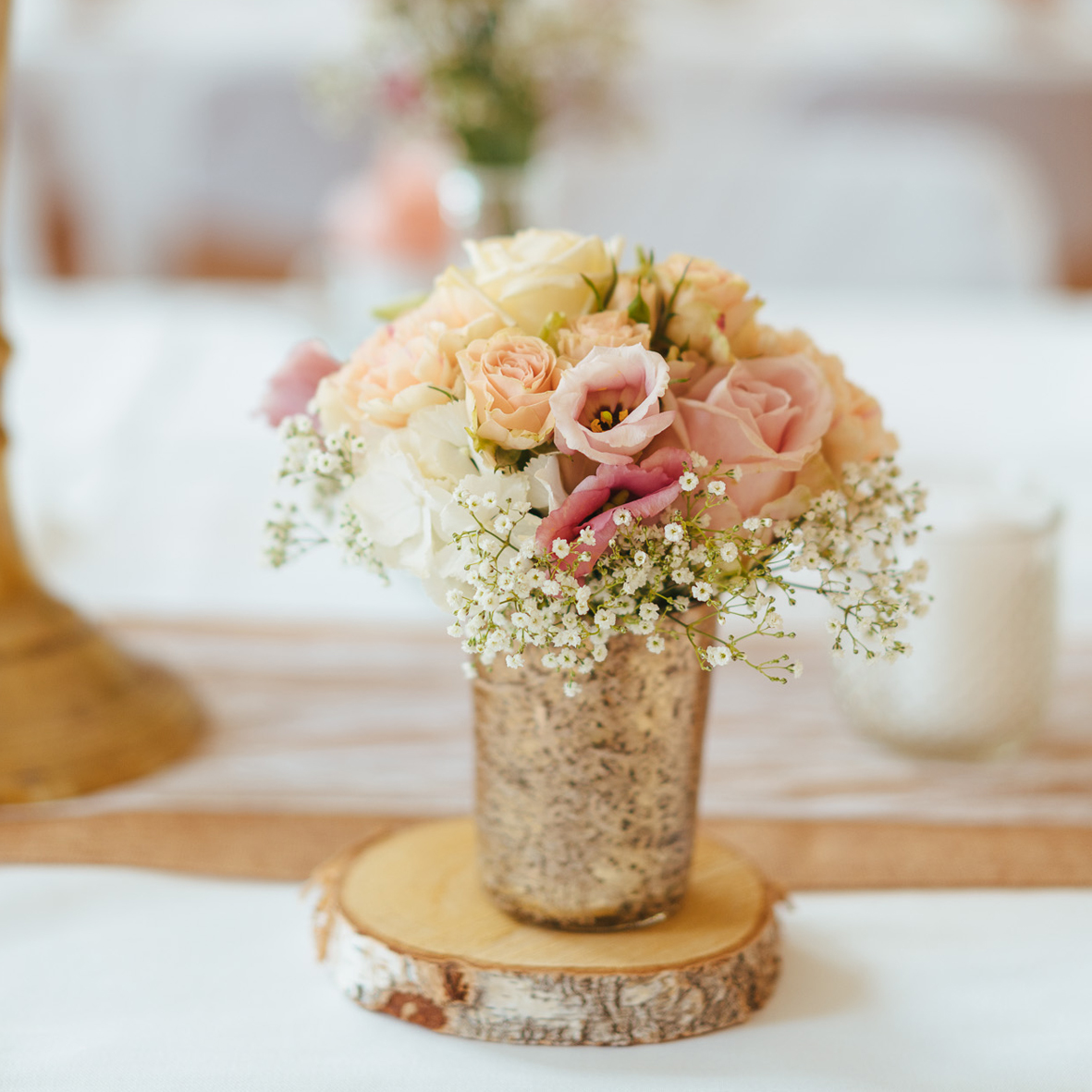 Vase/ Teelichthalter marmoriert gold antik mieten Hochzeit Tischdeko Feier Event_5