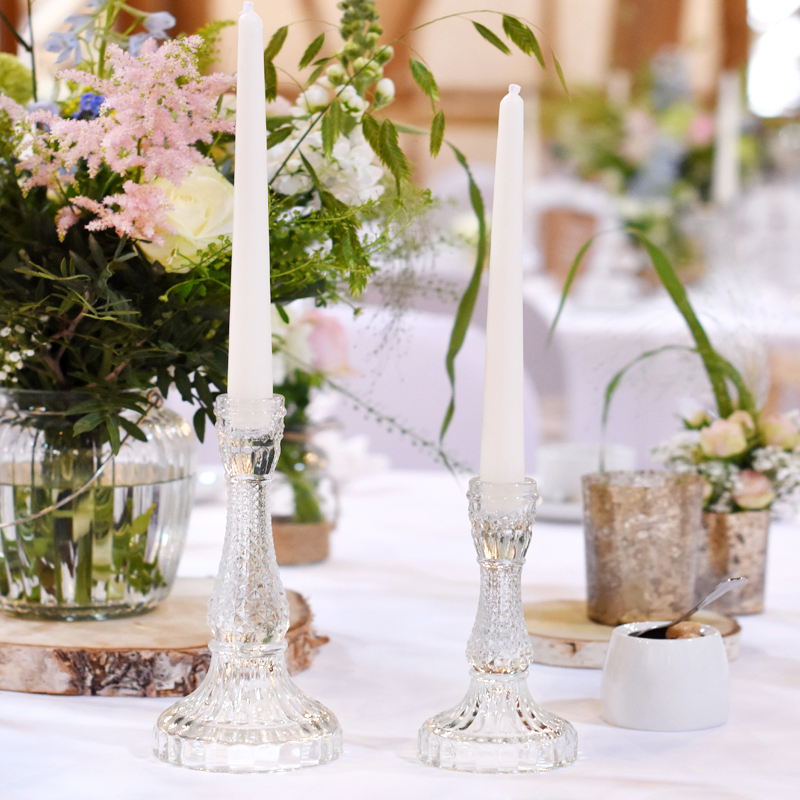 Kerzenständer | 1-arm Kristall Glas | Kerzenhalter | Kerzenleuchter Hochzeit Feier mieten_2