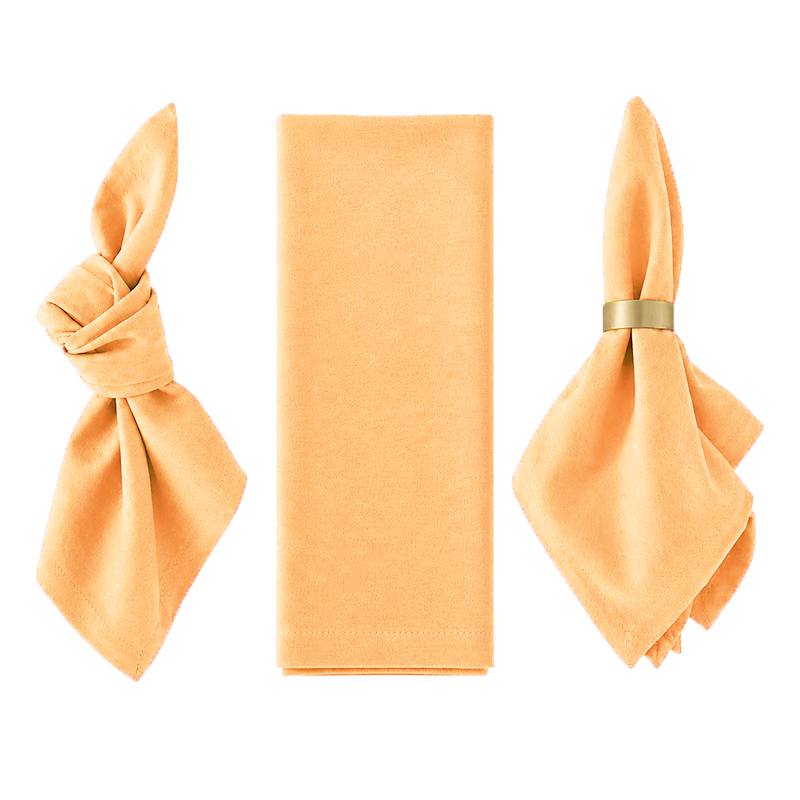 Serviette Leinen 45x45cm |  aprikot | mieten | Verleih für Hochzeit geburtstag Event
