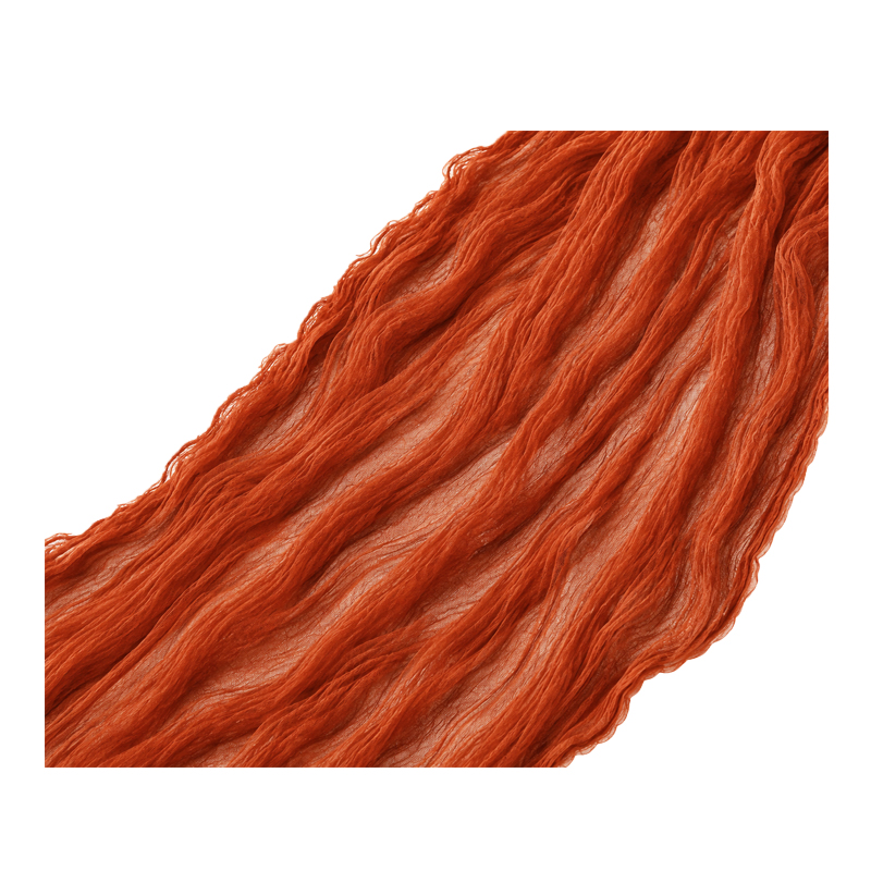 Tischläufer Musselin 300 x 80 cm in terracotta | mieten für Hochzeit Event Geburtstag