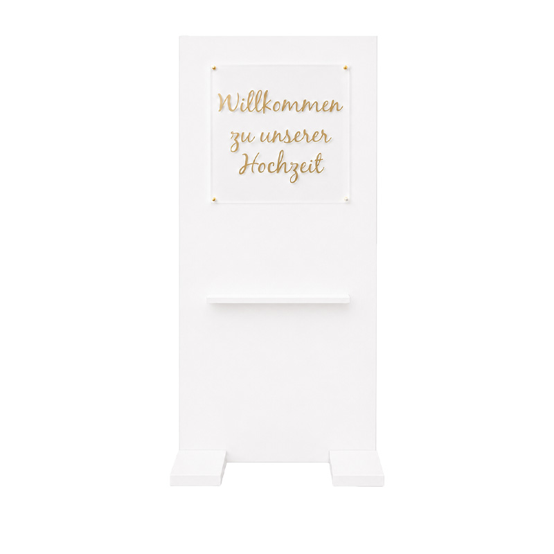 Willkommensschild/ Ständer  "Willkommen zu unserer Hochzeit" Blumen mieten Hochzeit