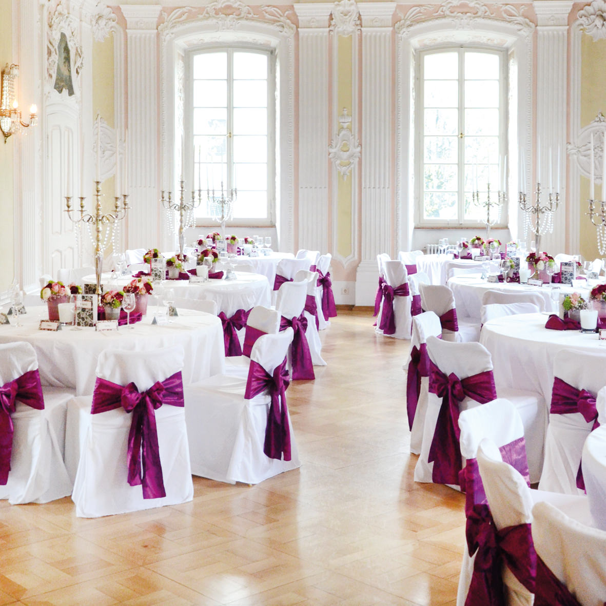 Tischdecke weiss rund 240 cm mieten | Verleih Hochzeit, Feier, Event_6