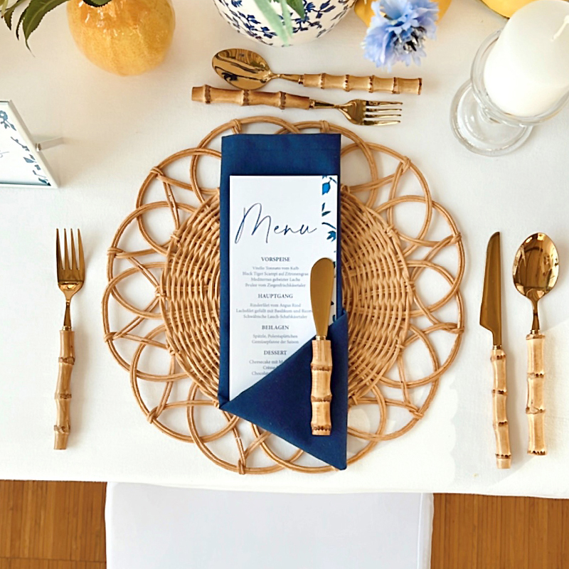 Serviette Leine dunkel blau navy | mieten für Hochzeit, Feier, Geburtstag und Event