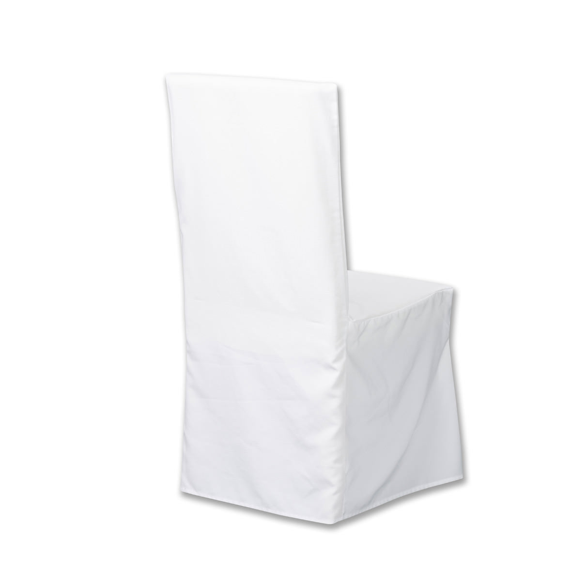 Stuhlhusse weiss Polyester Hochlehner Stühle | mieten Verleih Hochzeit Feier Event Veranstaltung