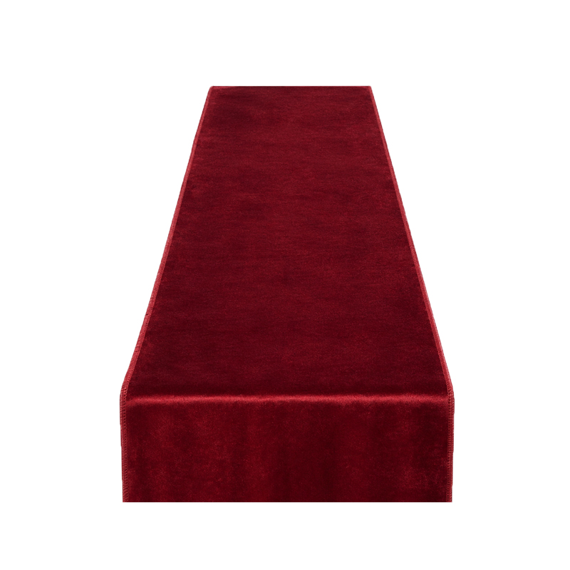 Tischläufer Samt 275 x 30 cm in dunkelrot bordeaux burgundy | mieten Hochzeit Party Geburtstag Weihnachtsfeier