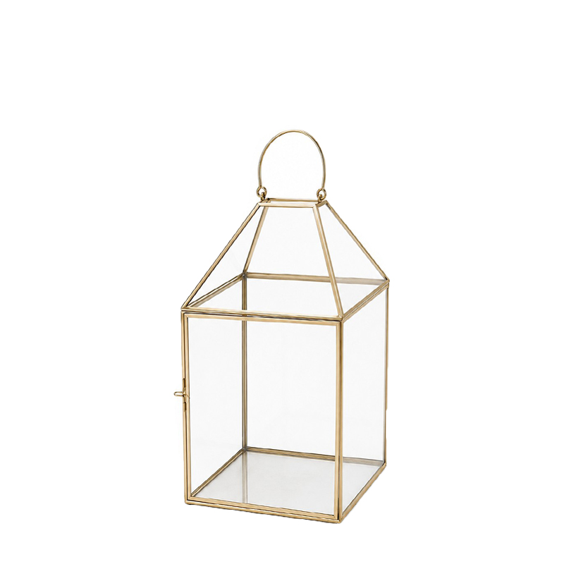 Laterne geometrisch modern, Metall gold mieten Hochzeit, Deko, Veranstaltung, Feier, Trauung Verleih