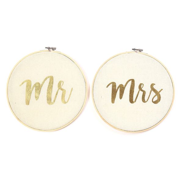 Stickrahmen Mr & Mrs mieten