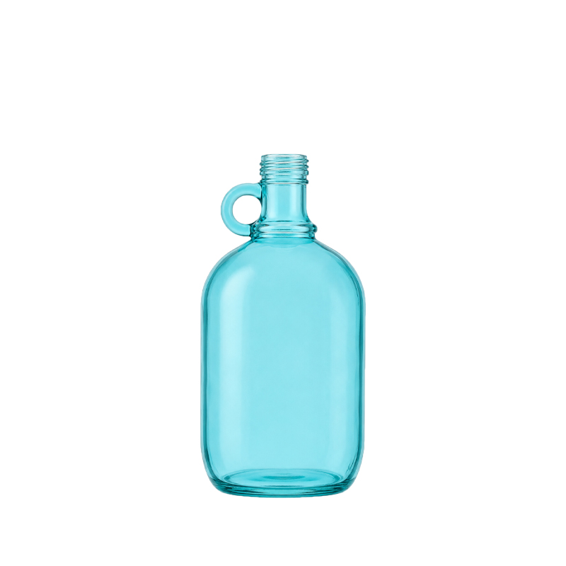 Flaschenvase mit Henkel aqua mieten Mottoparty Deko Boden Hochzeit
