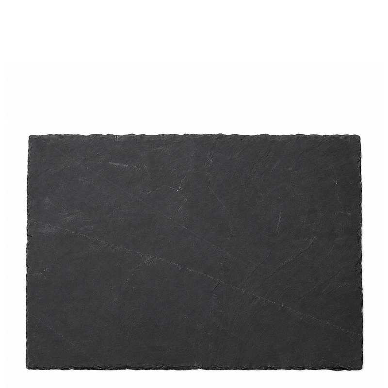 Platzteller Schieferplatte rechteckig anthrazit 30x20cm mieten für Hochzeit Event