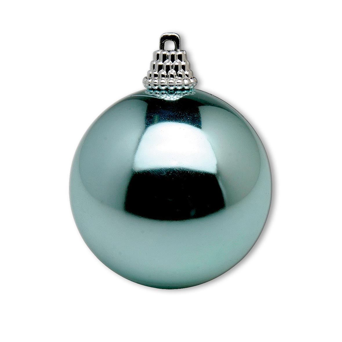 Weihnachtskugel | Kunststoff eisblau lichtblau glänzend [mieten]