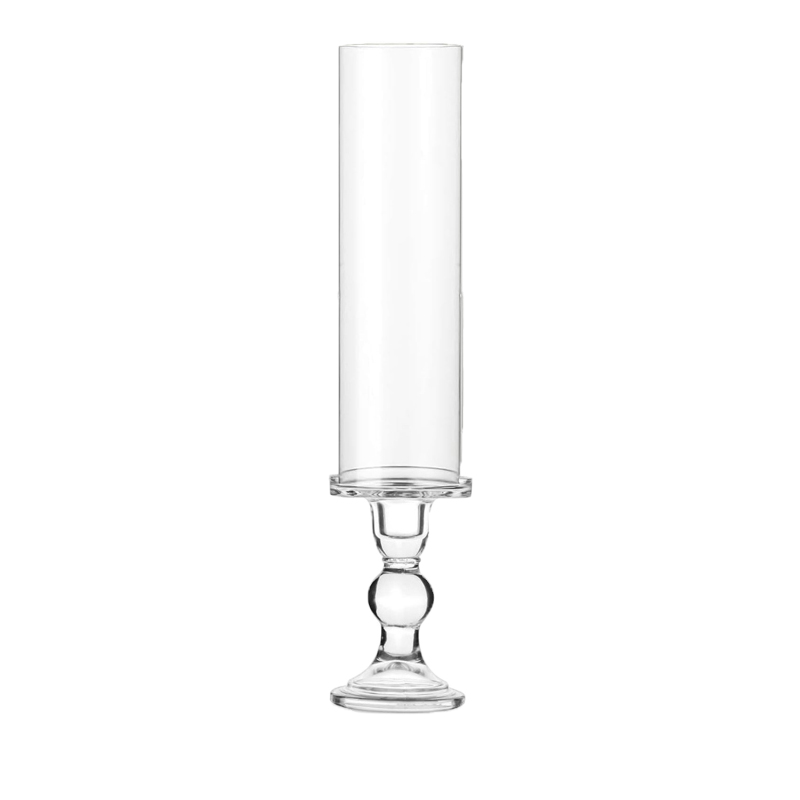 Kerzenständer Elegant Glas mit Glasaufsatz Höhe 44 cm