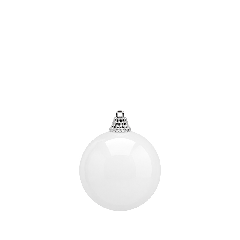 Weihnachtskugel | Kunststoff weiss glänzend [mieten]