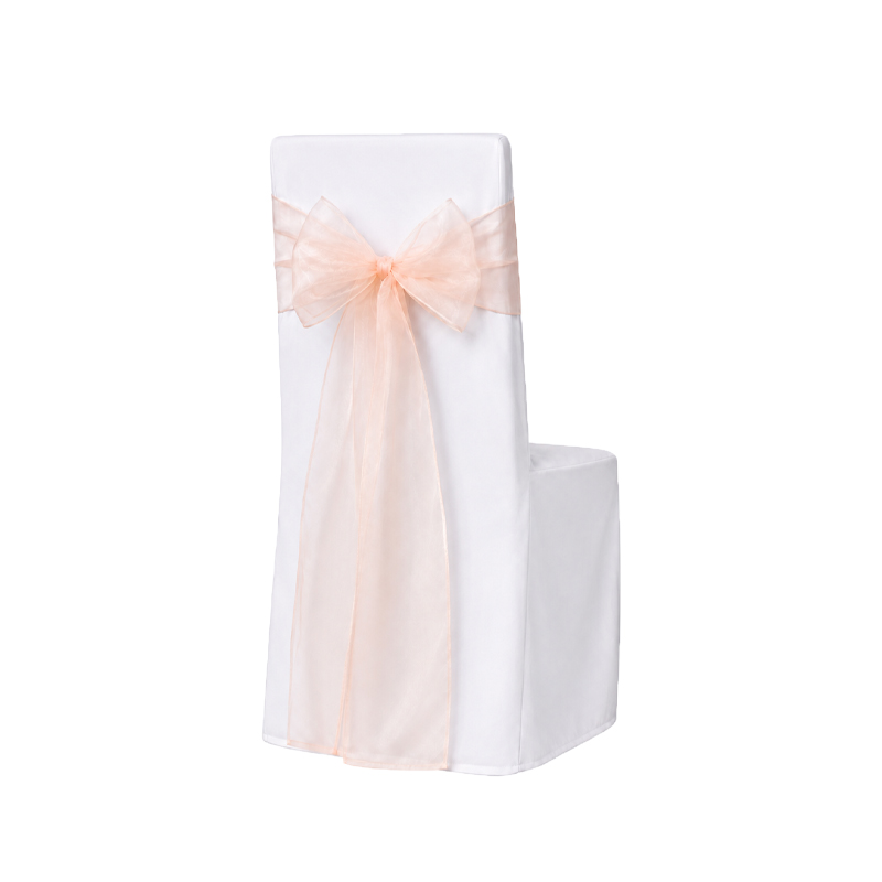 Schleifenband für Stuhlhusse | Organza 275x20cm |  apricot peach | Verleih Hochzeit Veranstaltung Geburtstag