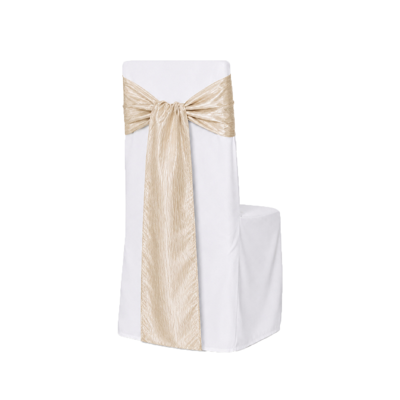 Schleifenband für Stuhlhusse | Taft 275x20cm |  beige | Verleih Hochzeit Veranstaltung Geburtstag