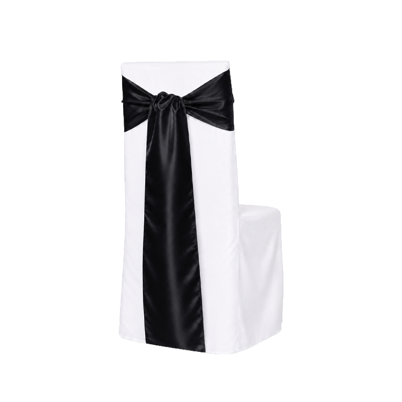 Schleifenband für Stuhlhusse | Taft 275x20cm | schwarz | Verleih Hochzeit Veranstaltung Geburtstag