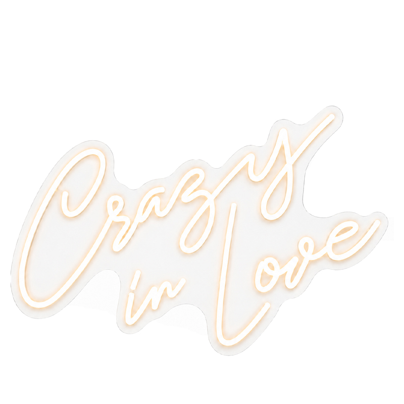 LED Schriftzug LED Sign Crazy in Love mieten für Hochzeitsdekoration und Trauung 2 Verleih