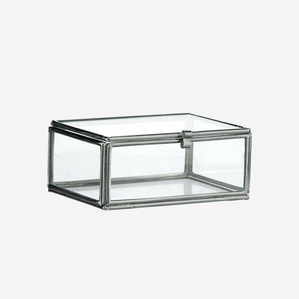 Schatulle Ringe Hochzeit Trauung Ringbox Ringkissen, Glas mit Silberrand [mieten]