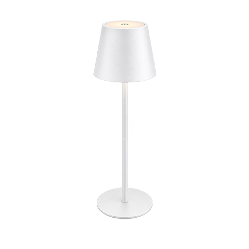LED Tischlampe | Tischleuchte weiss | Lampenschirm weiss | warm weiss | akkubetrieben | dimmbar[mieten]