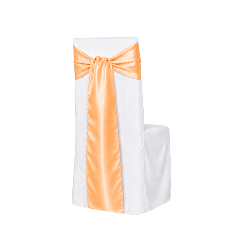 Schleifenband für Stuhlhusse | Taft 275x20cm | apricot peach | Verleih Hochzeit Veranstaltung Geburtstag