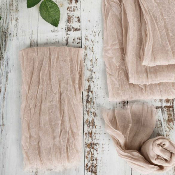 Serviette Musselin blush rose zartes rosa | mieten | Verleih für Hochzeit und Event 2
