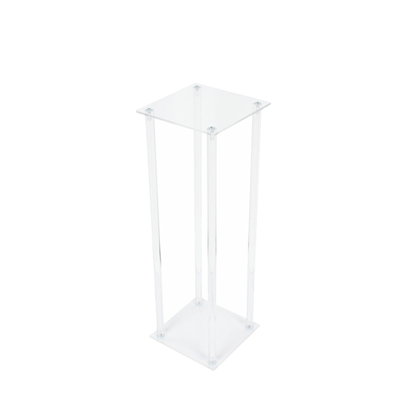 Blumenständer geometrisch, Acrylständer klar Höhe 60cm für Blumendekoration Hochzeit mieten