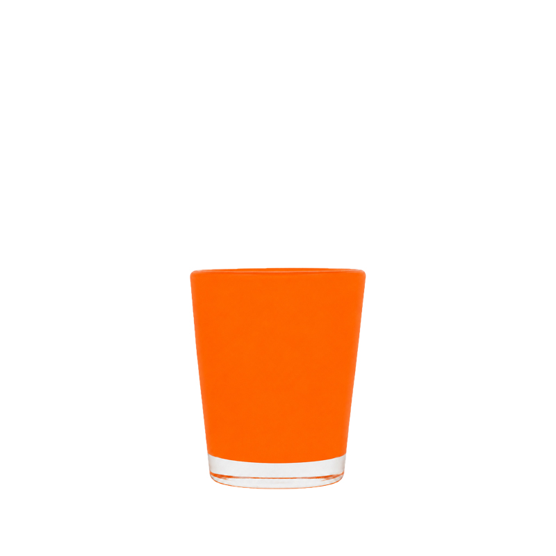 Vase konisch hellorange hochwertig mieten Tischdeko Hochzeit, Event, Feier