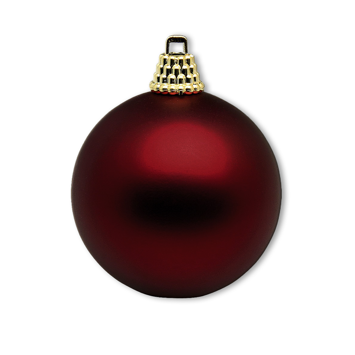 Weihnachskugel | Kunststoff dunkelrot matt | Verleih Deko Weihnachtsfeier [mieten]